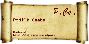 Pták Csaba névjegykártya