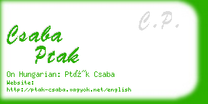 csaba ptak business card